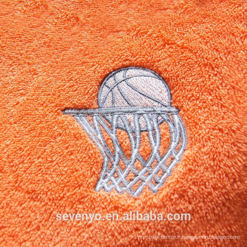 Bonne absorbant doux textile broderie basket-ball sport serviette ST-005
